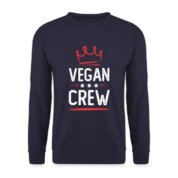Vegan Crew - Unisex Sweatshirt - navy - Front - Alina (178cm) & Michal (187cm)