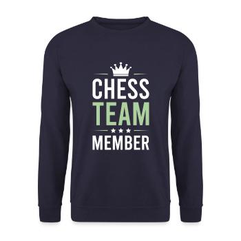 Chess Team - Unisex Sweatshirt - navy - Front - Alina (178cm) & Michal (187cm)
