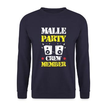 Malle Party Crew - Unisex Sweatshirt - navy - Front - Alina (178cm) & Michal (187cm)