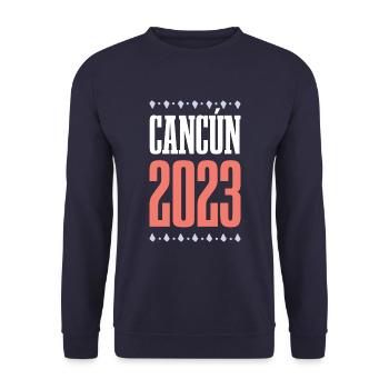 Cancun 2023 - Unisex Sweatshirt - navy - Front - Alina (178cm) & Michal (187cm)