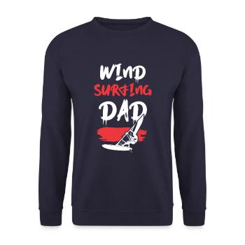 windsurfen papa - Unisex Pullover - Navy - Vorne - Alina (178cm) & Michal (187cm)
