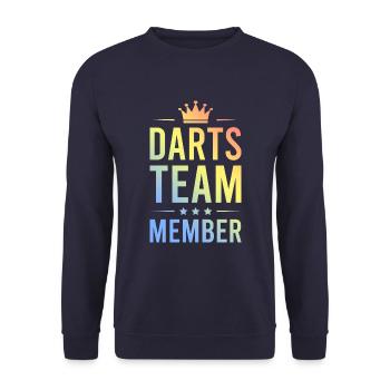 Darts Team Bunt - Unisex Sweatshirt - navy - Front - Alina (178cm) & Michal (187cm)