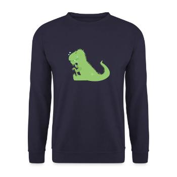 Dino - Sweat-shirt Unisexe - marine - Devant - Alina (178cm) & Michal (187cm)