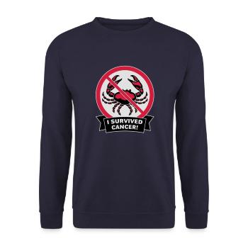 J'ai survécu à un cancer! (3C) - Sweat-shirt Unisexe - marine - Devant - Alina (178cm) & Michal (187cm)