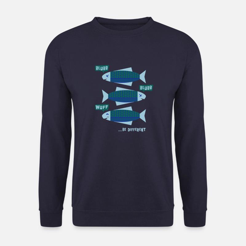 Être différent - poisson - blub - Soyez vous-même - Sweat-shirt Unisexe - marine