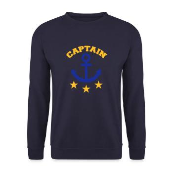 Captain - Sweat-shirt Unisexe - marine - Devant - Alina (178cm) & Michal (187cm)