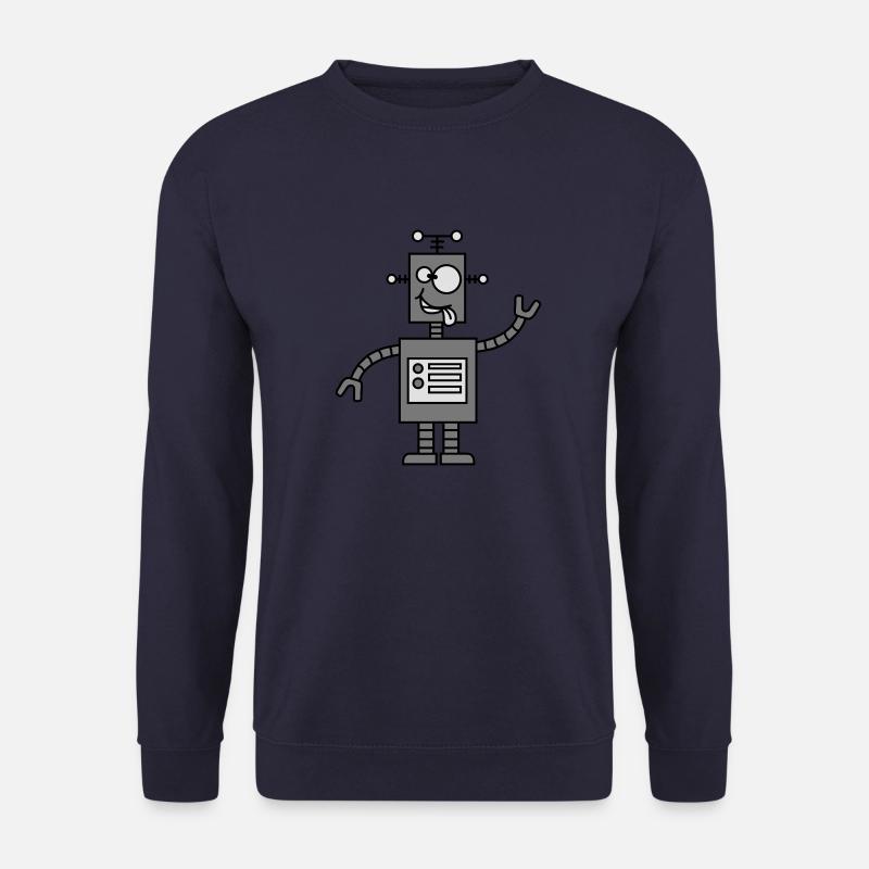 Funny Crazy Robot - Unisex Pullover - Navy