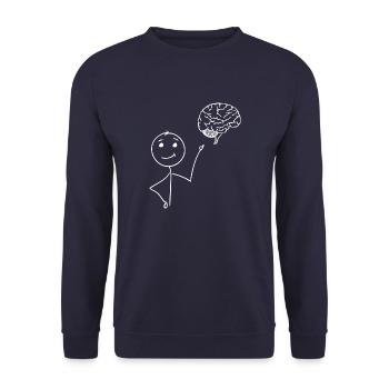 cerveau - Sweat-shirt Unisexe - marine - Devant - Alina (178cm) & Michal (187cm)