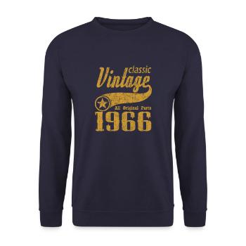 1966 - Unisex Pullover - Navy - Vorne - Alina (178cm) & Michal (187cm)