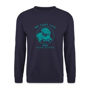 Cant live without each other - Unisex Pullover - Navy - Vorne - Alina (178cm) & Michal (187cm)