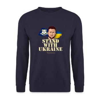 ukraine connecticut - Unisex Pullover - Navy - Vorne - Alina (178cm) & Michal (187cm)