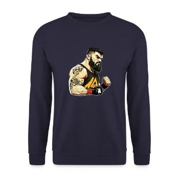 MMA - Unisex Pullover - Navy - Vorne - Alina (178cm) & Michal (187cm)
