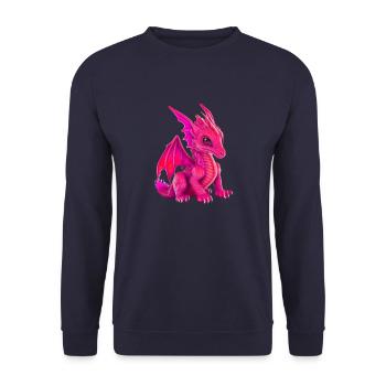 dragon Rose - Sweat-shirt Unisexe - marine - Devant - Alina (178cm) & Michal (187cm)