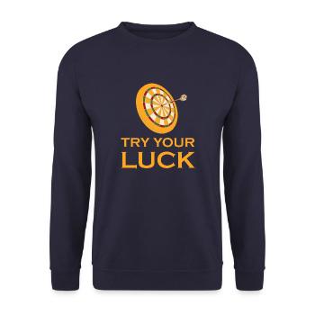 Boardgame Chess Backgammon Game Night - Unisex Sweatshirt - navy - Front - Alina (178cm) & Michal (187cm)