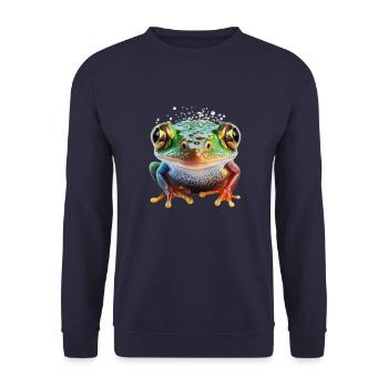 Grenouille - Sweat-shirt Unisexe - marine - Devant - Alina (178cm) & Michal (187cm)