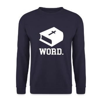 Jésus Bible Paroles drôles Cadeau - Sweat-shirt Unisexe - marine - Devant - Alina (178cm) & Michal (187cm)
