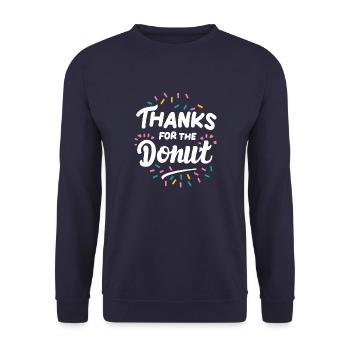 Thanks for the donut - Sweat-shirt Unisexe - marine - Devant - Alina (178cm) & Michal (187cm)