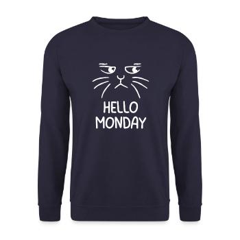Hello Monday - Unisex Pullover - Navy - Vorne - Alina (178cm) & Michal (187cm)