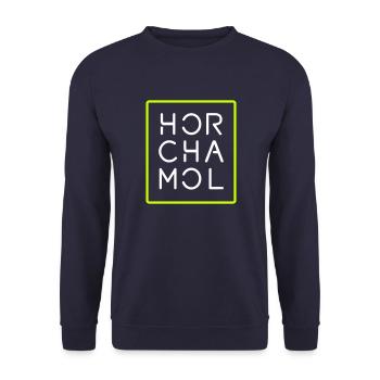 Frankenwaldshirts - Horchamol - Unisex Pullover - Navy - Vorne - Alina (178cm) & Michal (187cm)