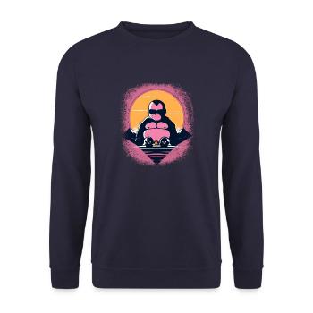 birthday humor present idea sayings statement ice - Unisex Pullover - Navy - Vorne - Alina (178cm) & Michal (187cm)