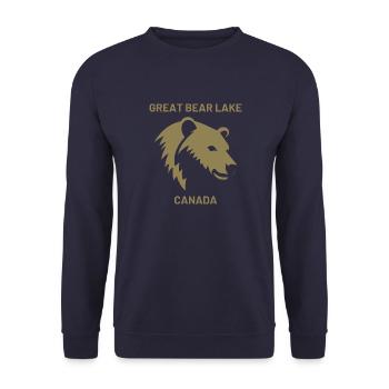 Great Bear Lake Silhouette Design - Vacation in Cana - Unisex Sweatshirt - navy - Front - Alina (178cm) & Michal (187cm)