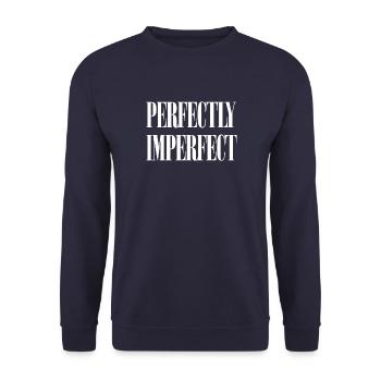Perfectly Imperfect - Unisex Sweatshirt - navy - Front - Alina (178cm) & Michal (187cm)