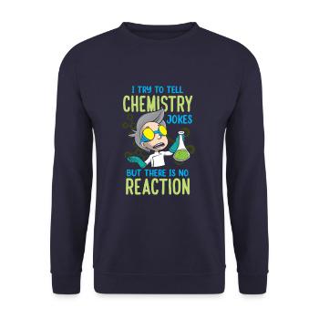 Drôle de scientifique Chimiste Laboratoire Science Chimie - Sweat-shirt Unisexe - marine - Devant - Alina (178cm) & Michal (187cm)