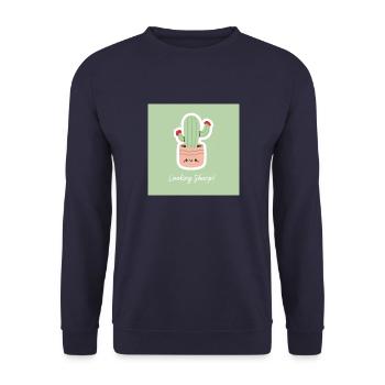 Looking Sharp! - Unisex Sweatshirt - navy - Front - Alina (178cm) & Michal (187cm)