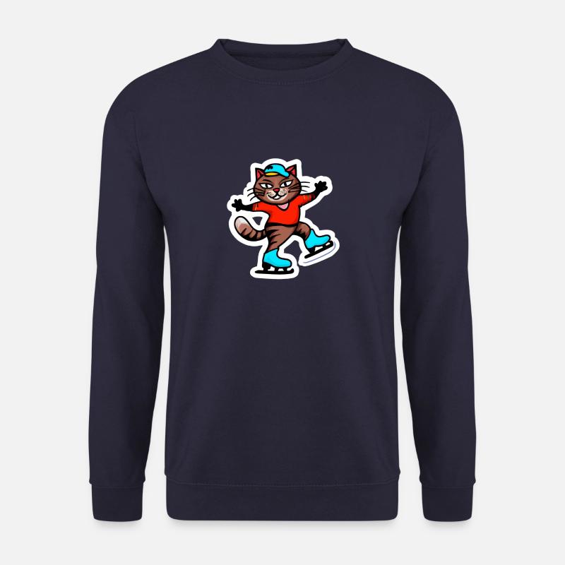 Katze am skaten - Unisex Pullover - Navy