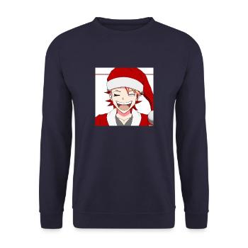 Anime Christmas - Unisex Sweatshirt - navy - Front - Alina (178cm) & Michal (187cm)