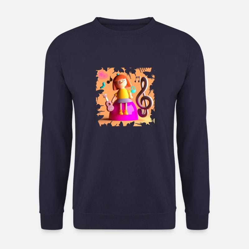 LUSTIGE MUSIK 1 - Unisex Pullover - Navy