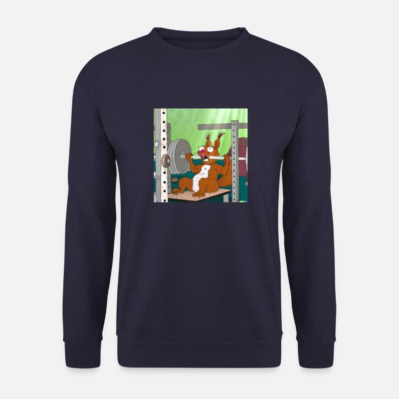 SQRRLD - Squirrel's Bench Press Accident - Unisex Pullover - Navy