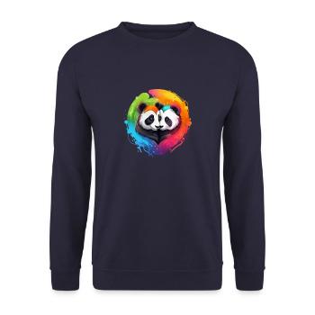 LGBTQIA+ Panda est amoureux - Sweat-shirt Unisexe - marine - Devant - Alina (178cm) & Michal (187cm)