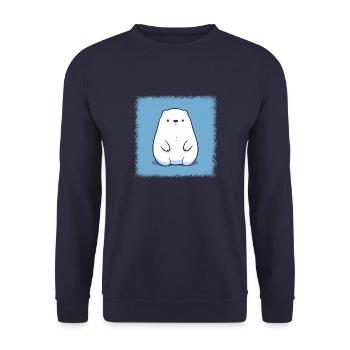 awesome coffee comic cool love funny - Unisex Pullover - Navy - Vorne - Alina (178cm) & Michal (187cm)