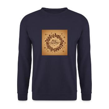 Marry Christmas - Unisex Sweatshirt - navy - Front - Alina (178cm) & Michal (187cm)