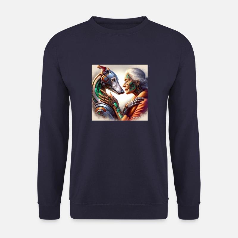 Greyhound Robot Love - Unisex Sweatshirt - navy