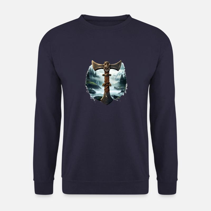Viking Axe Norse Valhalla - Unisex Sweatshirt - navy
