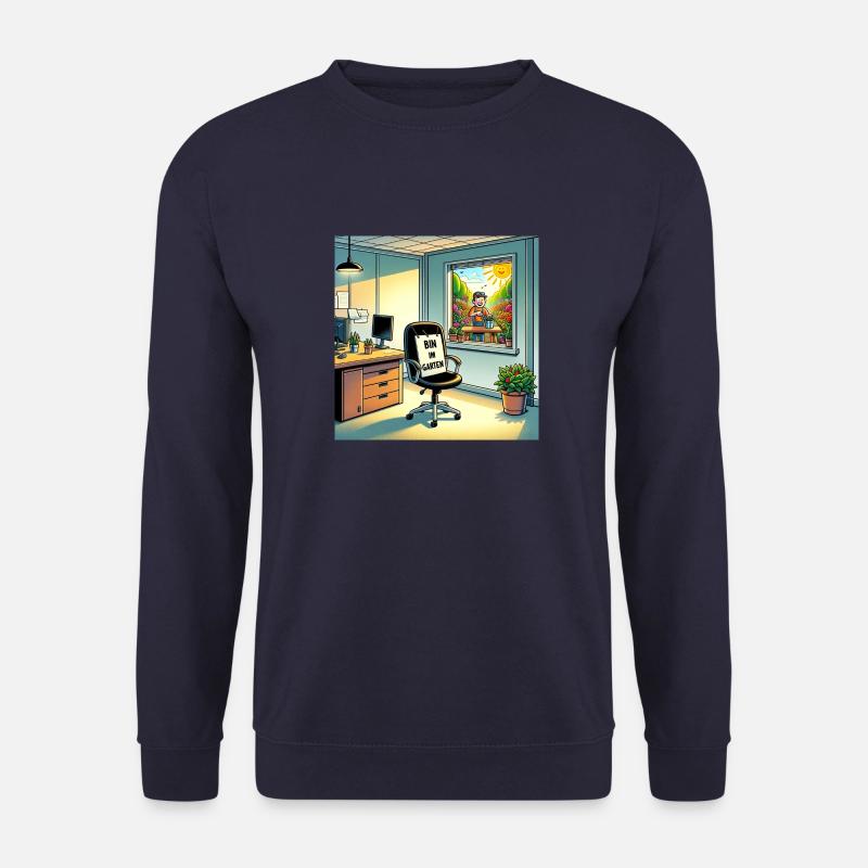 Bin im Garten - Unisex Pullover - Navy