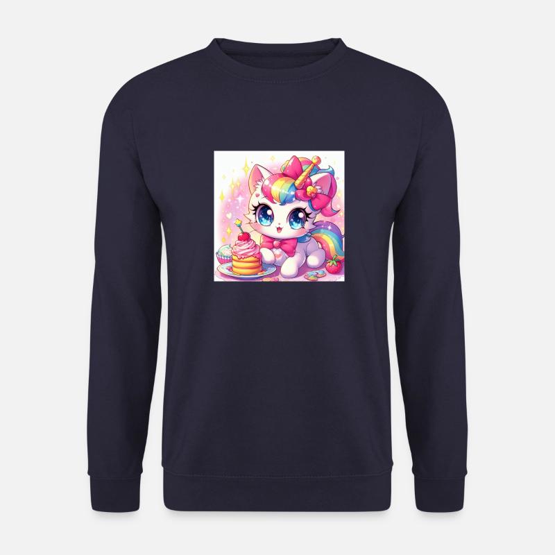 Einhorn-Katze - Unisex Pullover - Navy