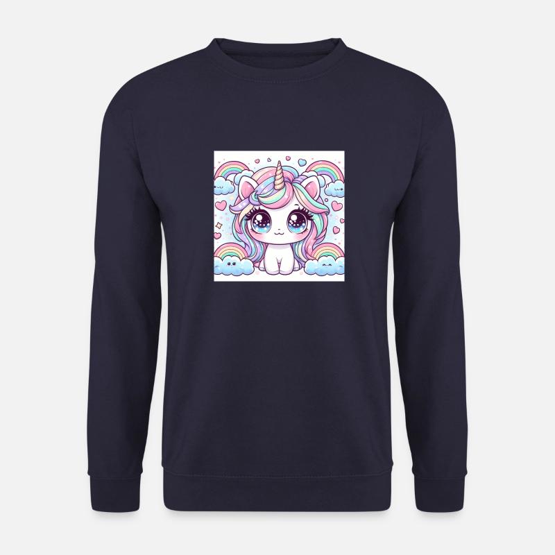 Regenbogen-Einhorn - Unisex Pullover - Navy