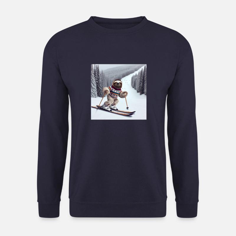 Faultier Wanderer Skifahrer - Unisex Pullover - Navy