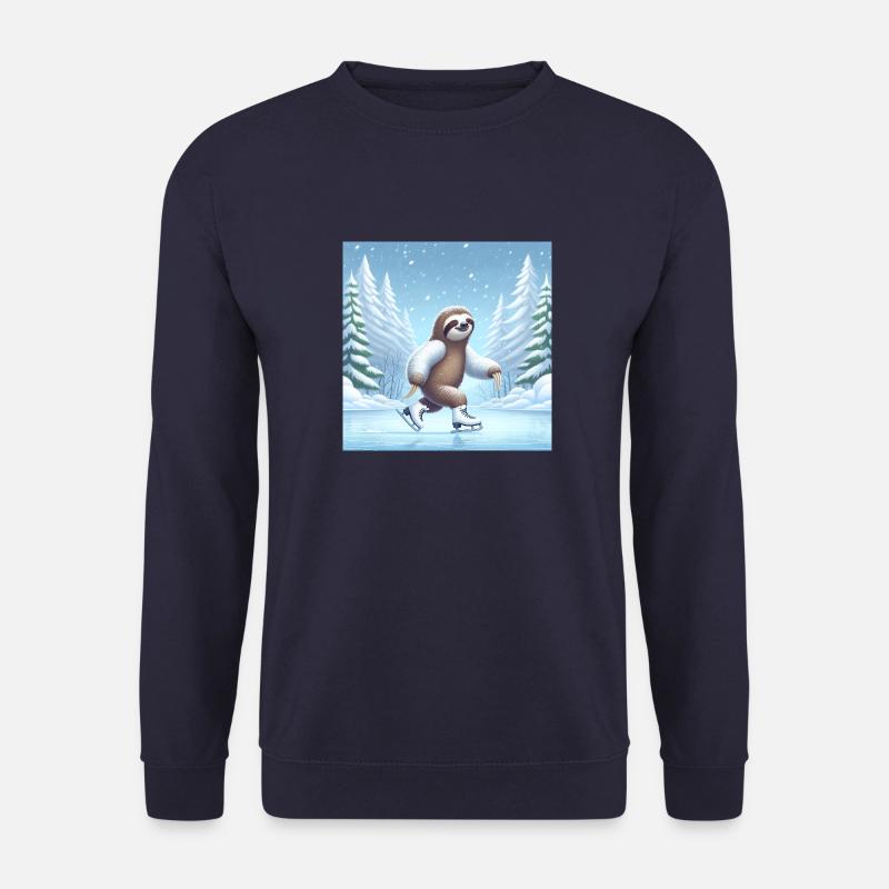 Sloth Wanderer Eislaufen - Unisex Pullover - Navy
