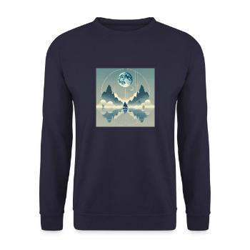 my world - Unisex Pullover - Navy - Vorne - Alina (178cm) & Michal (187cm)