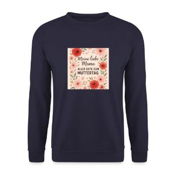 Mutter tag - Unisex Pullover - Navy - Vorne - Alina (178cm) & Michal (187cm)