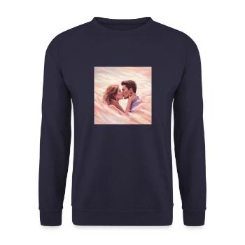 Étreinte au Crépuscule - Sweat-shirt Unisexe - marine - Devant - Alina (178cm) & Michal (187cm)
