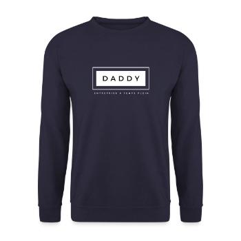 DADDY père à temps plein - Sweat-shirt Unisexe - marine - Devant - Alina (178cm) & Michal (187cm)