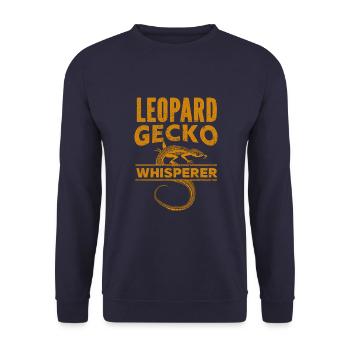 Gecko - Amphibie Tier - Unisex Pullover - Navy - Vorne - Alina (178cm) & Michal (187cm)