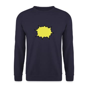 boom - Unisex Sweatshirt - navy - Front - Alina (178cm) & Michal (187cm)
