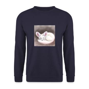 Renard du désert de Fennek - Sweat-shirt Unisexe - marine - Devant - Alina (178cm) & Michal (187cm)