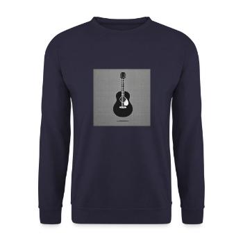 Guitar - Vintage - Rock - Band - Freedom - Unisex Sweatshirt - navy - Front - Alina (178cm) & Michal (187cm)